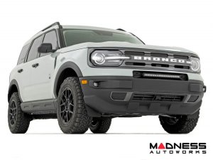 Ford Bronco Sport Front Bumper Light Bar Mount w/ 20" Single Row Black Series LED w/ White DRL